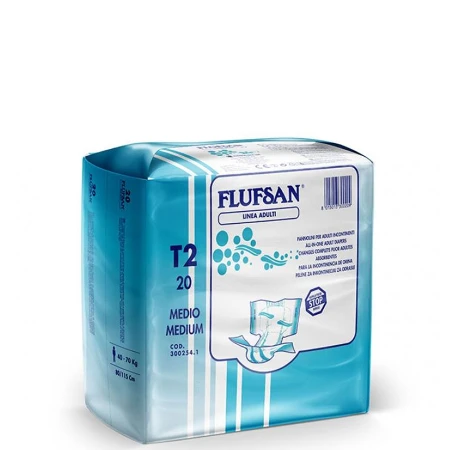 FLUFSAN PELENE ZA ODRASLE 20KOM EKONOMIC DNEVNE MEDIUM DO 70KG