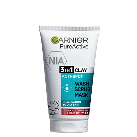 GARNIER SKIN NATURALS PURE ACTIVE GEL ZA ČIŠĆENJE LICA  3 U 1 150ML - TUBA