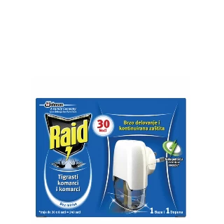 RAID INSEKTICID ELEKTRIČNI APARAT+REFIL 30 NOĆI 21ML 644730