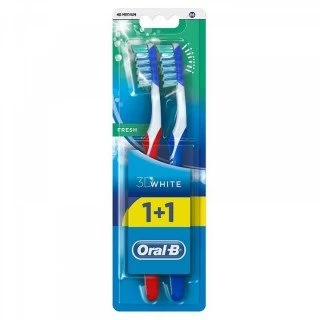 ORAL B ČETKICA 1+1 3D WHITE