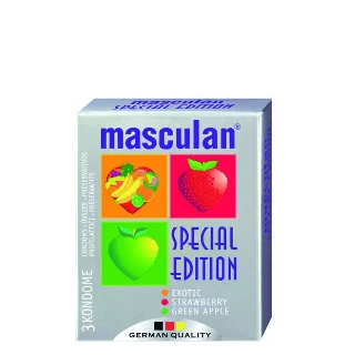 MASCULAN PREZERVATIV MIX EGZOTIK JAGODA JABUKA  3/1