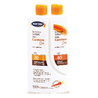TOP TEN SUN LOSION CAROTENE DUO SPF20 200ML+SPF40 100ML