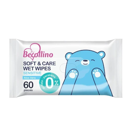 BECOLLINO VLAŽNE MARAMICE SOFT&CARE 60KOM SENSITIVE