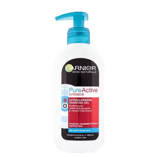 GARNIER SKIN NATURALS PURE ACTIVE GEL ZA ČIŠĆENJE LICA 200ML CHARCOAL-S PUMPICOM