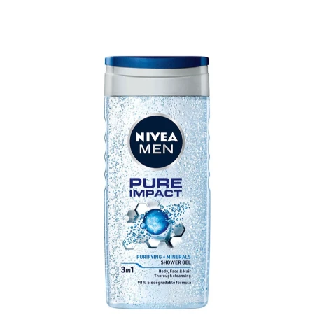 NIVEA GEL ZA TUŠIRANJE 250ML MEN PURE IMPACT 80892