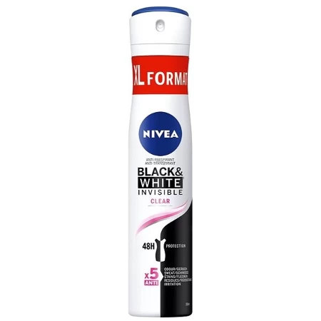 NIVEA DEO W.200ML BLACK&WHITE INVISIBLE CLEAR 82238