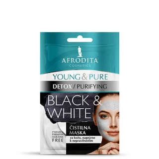 AFRODITA MASKA ZA LICE YOUNG&PURE BLACK&WHITE 2*2ML