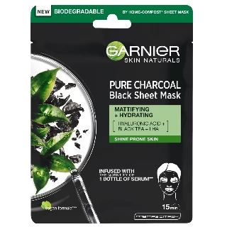 GARNIER SKIN NATURALS MASKA ZA LICE 28G PURE CHARCOAL BLACK