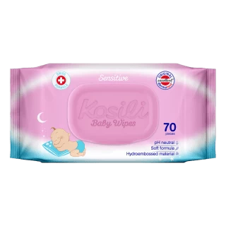 KOSILI VLAŽNE MARAMICE BABY 70KOM SA POKLOPCEM ROZE
