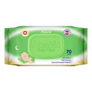 KOSILI VLAŽNE MARAMICE BABY 70KOM SA POKLOPCEM NATURAL ZELENE
