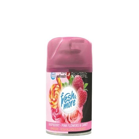 FRESH&MORE FRESHMATIC REFIL 250ML RASPBERRY&PINK FLOWERS&CANDY