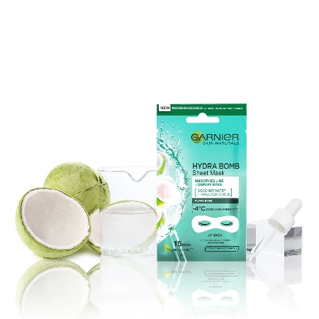 GARNIER SKIN NATURALS MASKA ZA OČI 6G PROTIV BORA COCONUT WATER&HYALURONIC ACID