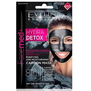EVELINE MASKA ZA ČIŠĆENJE LICA 8 IN 1 HYDRA DETOX 2X5ML