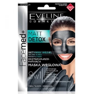 EVELINE MASKA ZA ČIŠĆENJE LICA 8 IN 1 MATT DETOX 2X5ML