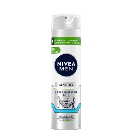 NIVEA GEL ZA BRIJANJE 200ML SENSITIVE 3DAY BEARD 81739