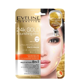 EVELINE MASKA ZA LICE 8 IN 1 ULTRA-REVITALIZING 24K GOLD 20ML