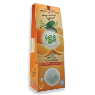 FRESH&MORE OSVEŽIVAČ PROSTORA ŠTAPIĆI 35ML ANTI TABAC CEDAR&ORANGE