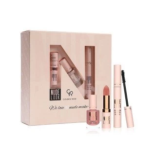 GOLDEN ROSE SET NUDE LOOK (MASCARA+PERFECT NAIL COLOR+PERFECT MATTE LIPSTICK)