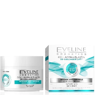 EVELINE KREMA ZA LICE NATURE LINE +6 3D COLLAGEN DAY AND NIGHT 50ML+ POKLON