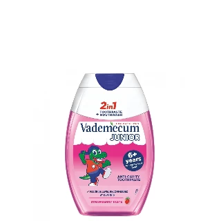 VADEMECUM PASTA 75ML 2U1 JUNIOR PINK 6+ STRAWBERRY 75