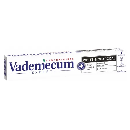 VADEMECUM PASTA 75ML PREMIUM WHITE&CHAROCAL
