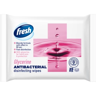 FRESH VLAŽNE MARAMICE 25KOM ANTIBAKTERIAL GLICERIN