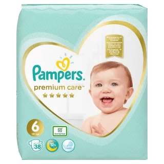PAMPERS PELENE PREMIUM 6 EXTRA LARGE 15+KG 38 KOM