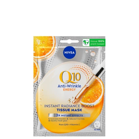 NIVEA VISAGE MASKA 10 MIN Q10+ C ANTI-WRINKLE+ENERGY SHEET 86427