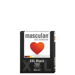 MASCULAN PREZERVATIV BLACK XXL 3 KOM