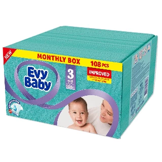 *EVY BABY PELENE BOX 3 JUNIOR 5-9KG/108 KOMADA