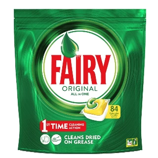 FAIRY KAPSULE ZA MAŠINSKO PRANJE POSUĐA 84 KOM ALL IN ONE YELLOW