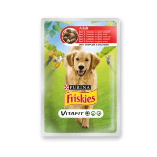 FRISKIES KOMADIĆI U ŽELEU ZA PSE 100G GOVEDINA I ŠARGAREPA