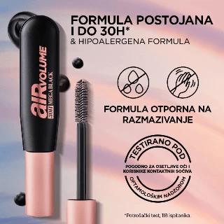 LOREAL MASKARA AIR VOLUME 30H MEGA BLACK