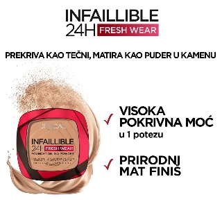 LOREAL KOMPAKTNI PUDER INFAILLIBLE 24H FRESH WEAR 9G 130