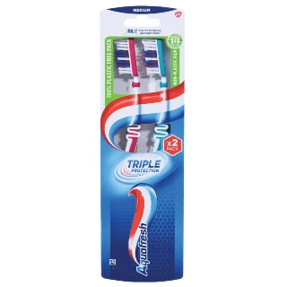 AQUAFRESH ČETKICA TRIPLE PROTECTION MEDIUM 2 KOMADA