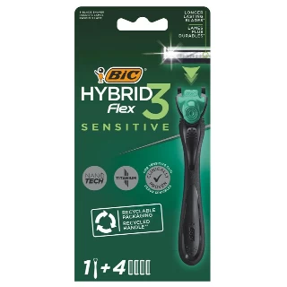 BIC MEN 3 FLEX HYBRID SENSITIVE - BRIJAČ + 4 KOM DOPUNE