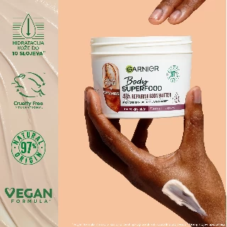 GARNIER BODY SUPERFOOD PUTER ZA TELO 380ML NATURAL 97% COCOA