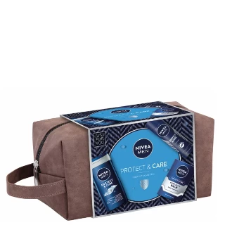 NIVEA SET MEN 60054621 PROTECT&CARE(AFTER SHAVE BALSAM 100ML+DEO 150ML+GEL 250ML)NESESER