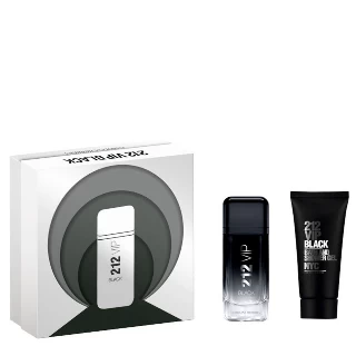 CAROLINA HERRERA 212 VIP BLACK MEN SET(EDP 100ML+SHOWER GEL 100ML)