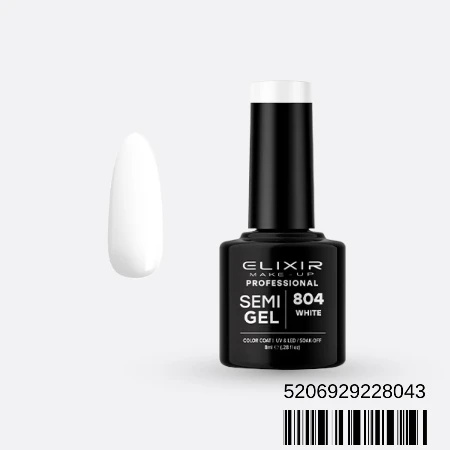 ELIXIR SEMI GEL LAK U BOJI 8ML 804 WHITE