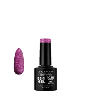 ELIXIR SEMI GEL LAK U BOJI 8ML 1028 GLITTER SPICY PINK