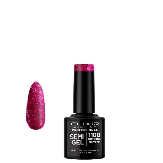 ELIXIR SEMI GEL LAK U BOJI 8ML 1100 GLITTER HOT PINK