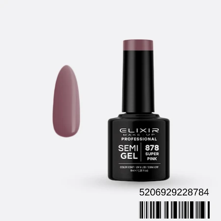 ELIXIR SEMI GEL LAK U BOJI 8ML 878 SUPER PINK