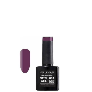 ELIXIR SEMI GEL LAK U BOJI 8ML 863 METALLIC IMPERIAL PURPLE