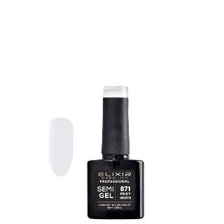 ELIXIR SEMI GEL LAK U BOJI 8ML 871 MILKY WHITE BLACK LUST