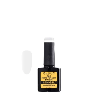 ELIXIR SEMI TOP COAT 8ML 802 MATTE NO WIPE