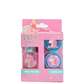 MARTINELIA SET UNICORN (LAK ZA NOKTE+2XSJAJ ZA USNE)
