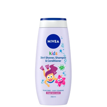 NIVEA KIDS ŠAMPON&KUPKA 250ML SPARKLE BERRY 84587