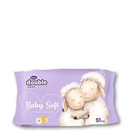 VIOLETA VLAŽNE MARAMICE BABY SOFT 51KOM ORGANIC HONEY&CHAMOMILE