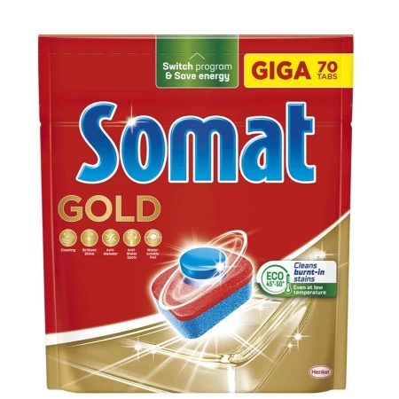SOMAT TABLETE ZA MAŠINSKO PRANJE POSUĐA GOLD 70 KOM